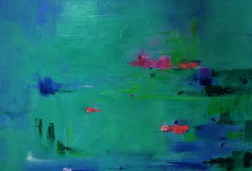 Nymphéas I - tableau abstrait